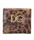 Dolce & Gabbana Leopard Print Dauphine Small Wallet, &pound;140, Accessories, Brown, Leather, Front view
